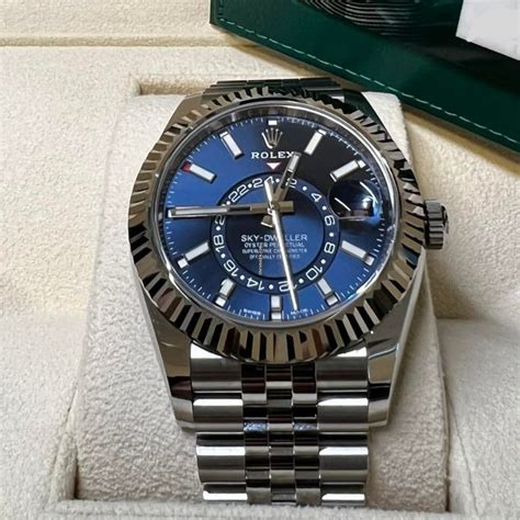 rolex sky dweller blau jubilee|Rolex Sky-Dweller in stock.